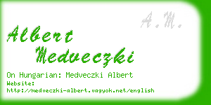 albert medveczki business card